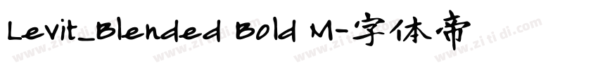 Levit_Blended Bold M字体转换